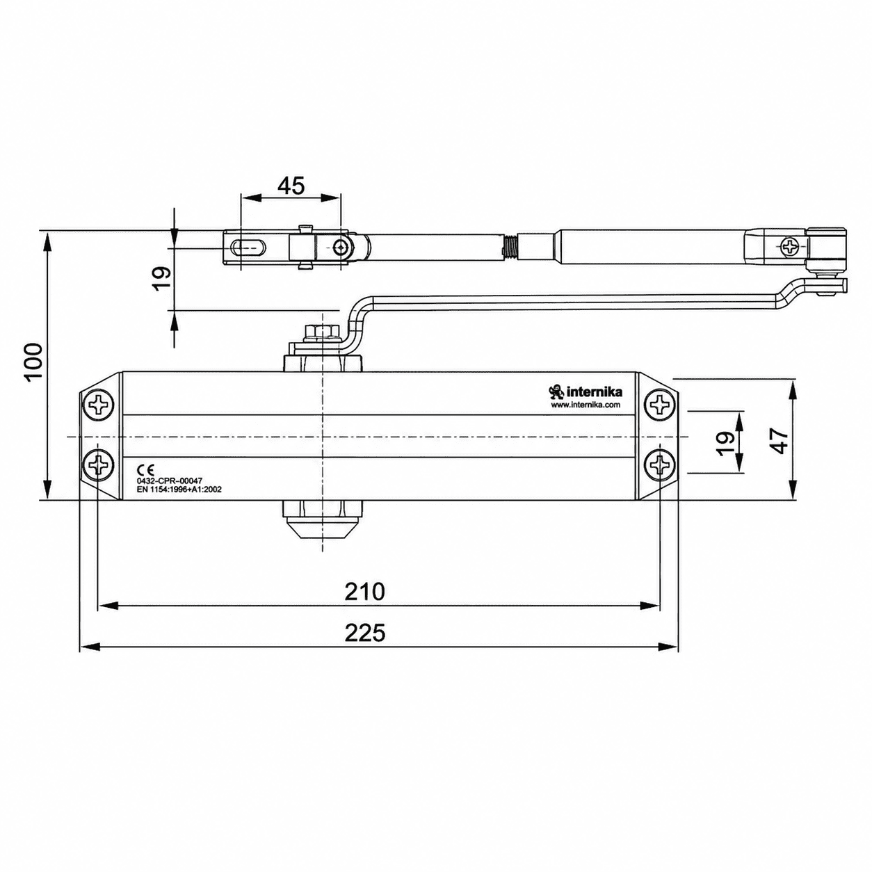 amortizor ușă universal pentru uși pvc și aluminiu (model 6040 ) amortizor ușă universal pentru uși pvc și aluminiu (model 6040 )