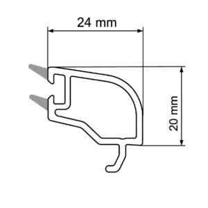 baghetă rauch pvc cu 7 camere pentru geam termopan v 7070