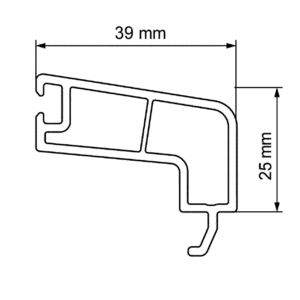 baghetă rauch pvc cu 7 camere pentru geam termopan w 8570