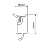 Baghetă Schtruber PVC cu 4 Camere pentru Geam Termopan S 006