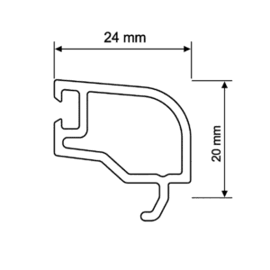 baghetă schtruber pvc cu 5 camere pentru geam termopan v 7070