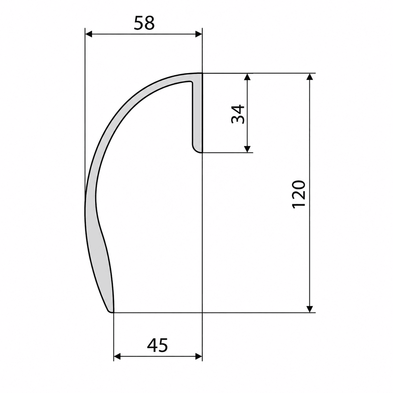 mâner aplicat pentru uși (model 1027.90 ) mâner aplicat pentru uși (model 1027.90 )
