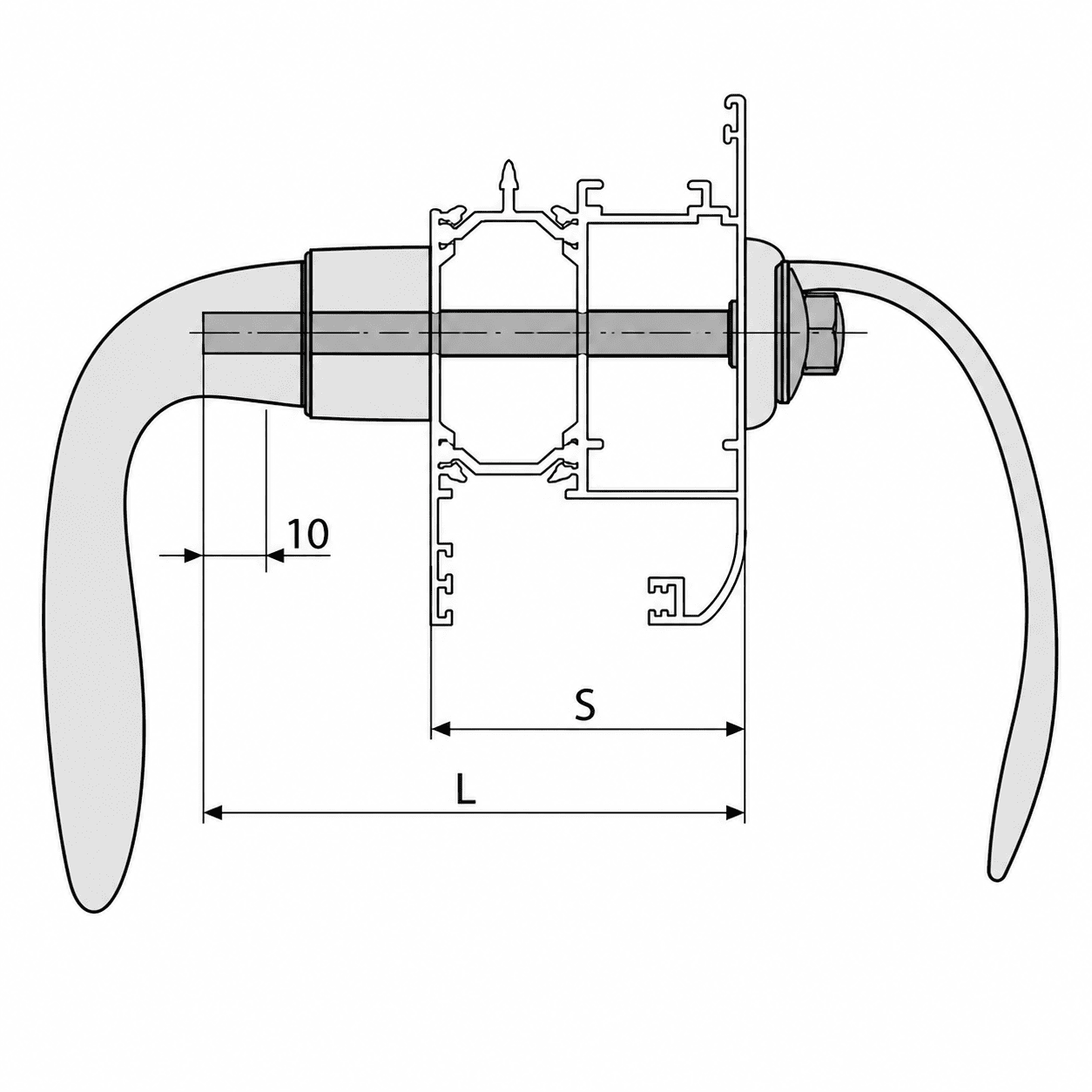 mâner aplicat pentru uși (model 1027.90 ) mâner aplicat pentru uși (model 1027.90 )