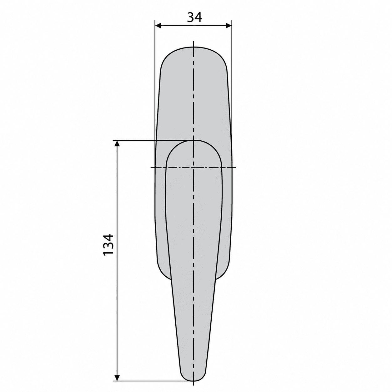 mâner pentru fereastră aluminiu – sistem oscilo batant ( model 1004 ) mâner pentru fereastră aluminiu – sistem oscilo batant ( model 1004 )