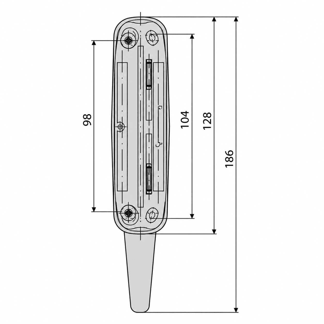 mâner pentru fereastră aluminiu – sistem oscilo batant ( model 1004 ) mâner pentru fereastră aluminiu – sistem oscilo batant ( model 1004 )