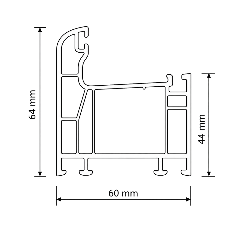 profil schtruber pvc cu 4 camere w 6410 profil schtruber pvc cu 4 camere w 6410