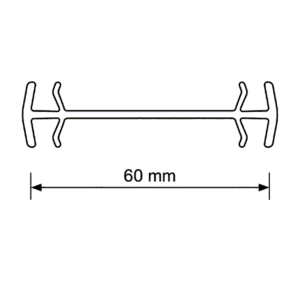 profil schtruber pvc cu 4 camere w 6540 – profil de Îmbinare 60 mm