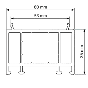 profil schtruber pvc cu 4 camere w 9060 – profil Înălțare toc 60 mm