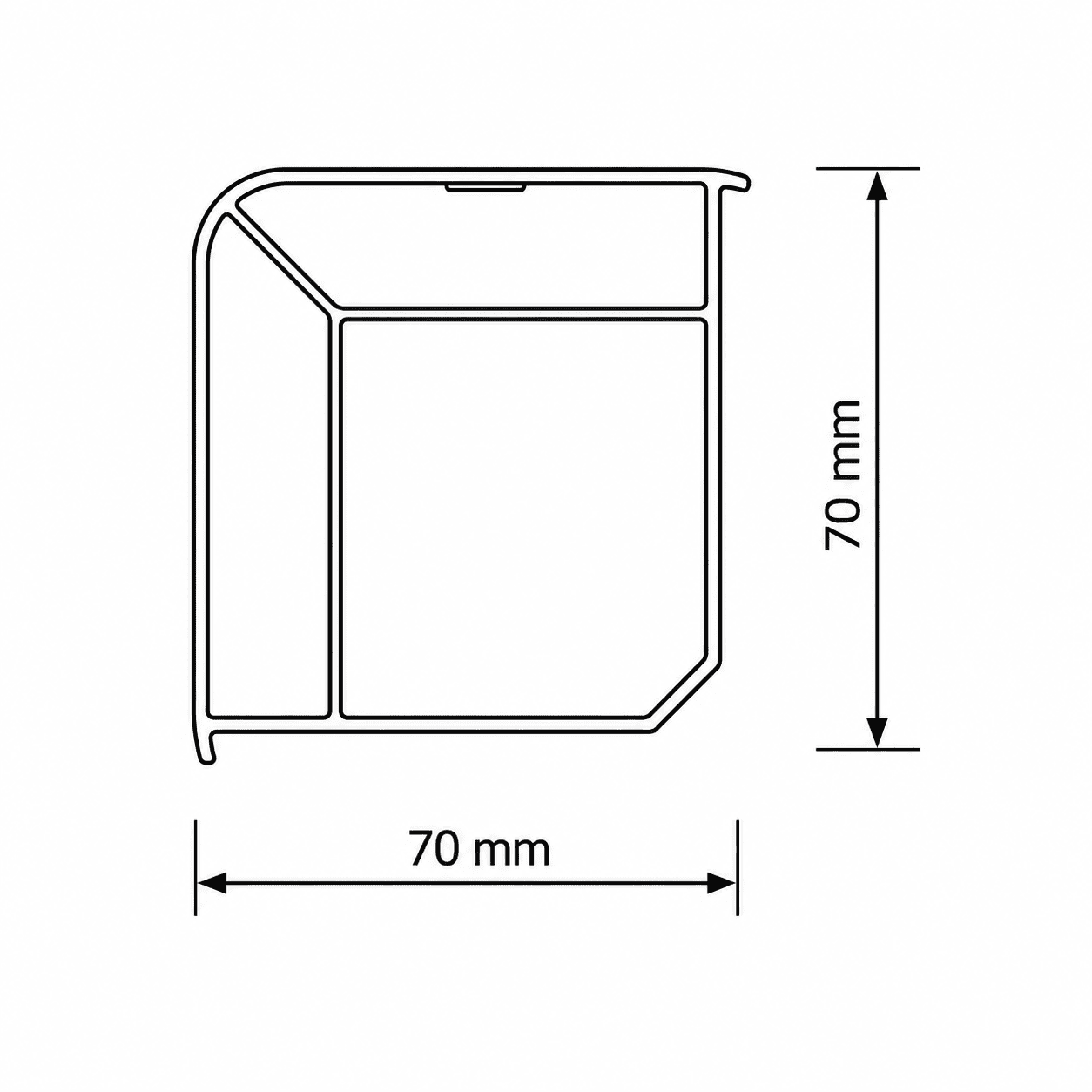 profil schtruber pvc cu 5 camere w 7100 – profil colț 70x70 mm profil schtruber pvc cu 5 camere w 7100 – profil colț 70x70 mm