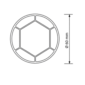 profil schtruber pvc cu 5 camere w 7110 – Țeavă colț rotundă Ø60 mm