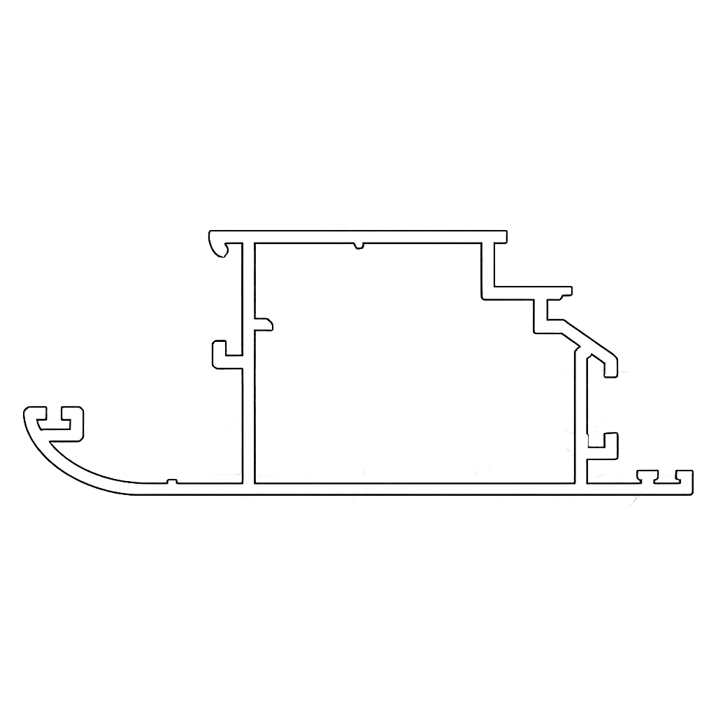 profil aluminiu d 814 pentru tâmplărie (fără barieră termică) profil aluminiu d 814 pentru tâmplărie (fără barieră termică)