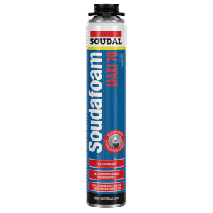 spumă poliuretanică profesională soudal soudafoam maxi 70 pentru pistol – 870 ml