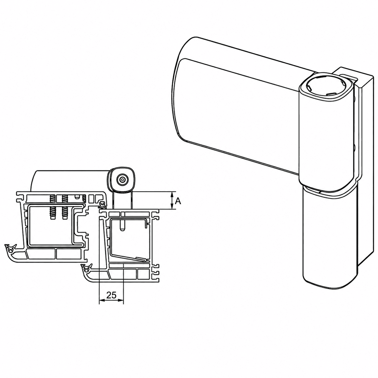 balamale 3d raze alpha xl pentru uși pvc și aluminiu balamale 3d raze alpha xl pentru uși pvc și aluminiu